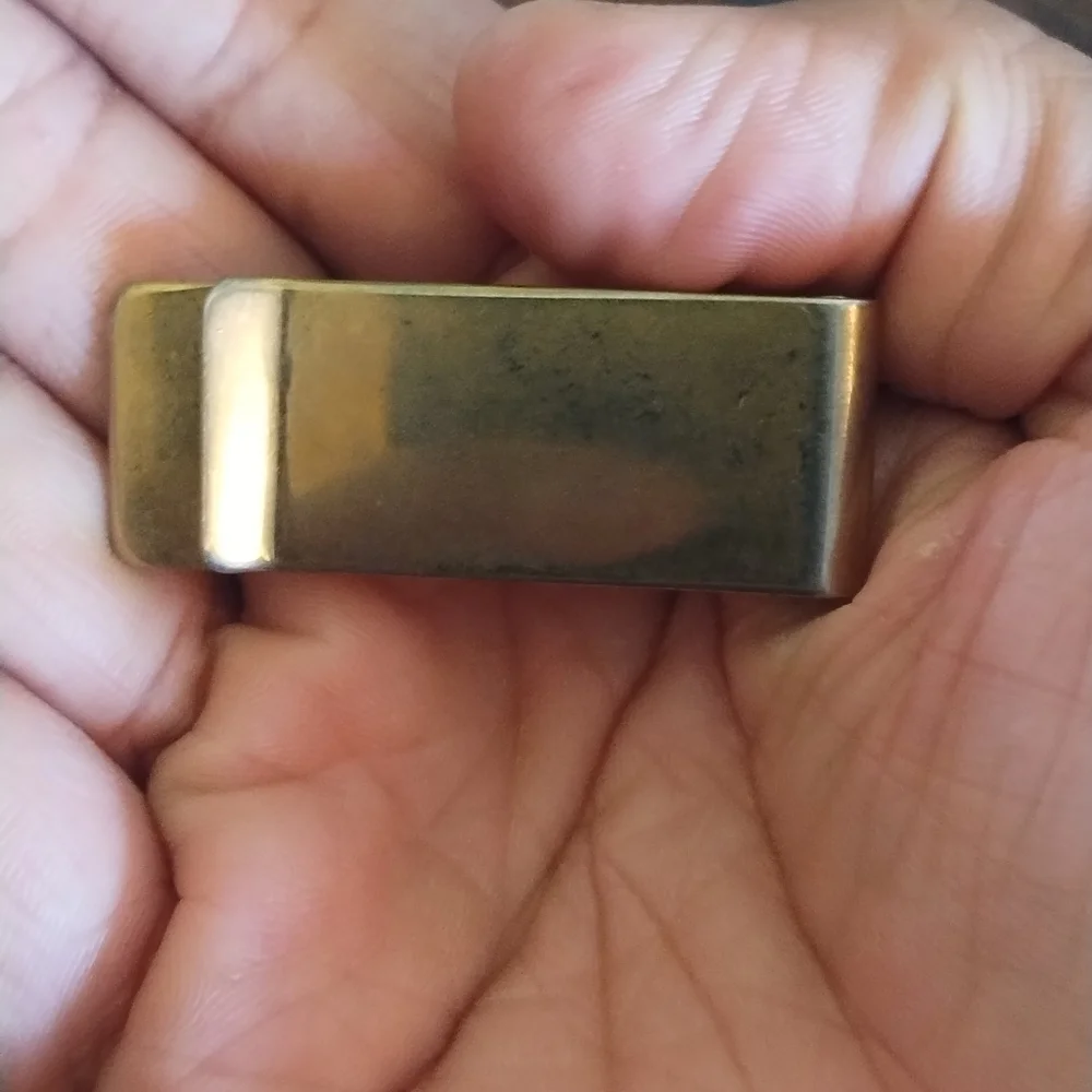 Retro Nugget Style Gold Tone Vintage Money Clip FCM‎ Initials